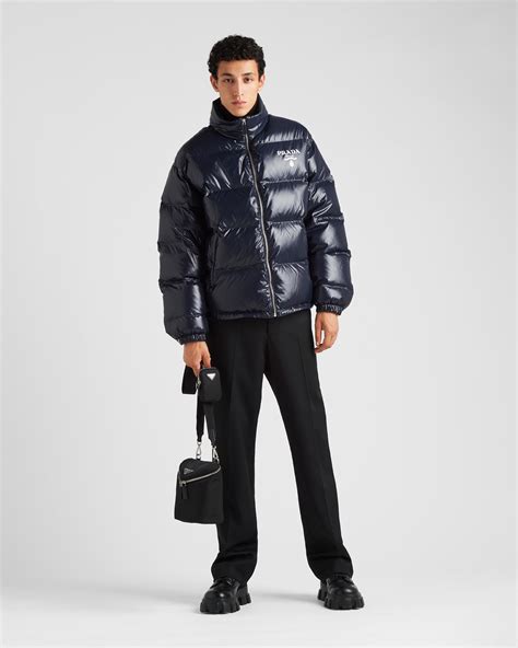 prada down jacket men's|Prada nylon full zip jacket.